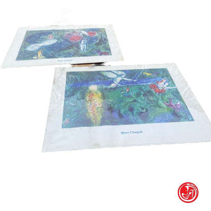 Deux tirages Marc Chagall 80 x 60 cm