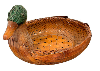 Panier canard en osier