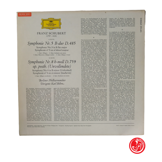 SCHUBERT - BOHM Symphonien Nr. 5 &amp; Nr. 8 BERLINER PHILHARMONIKER