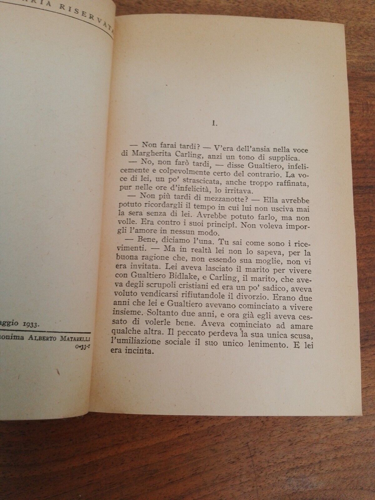 Punto contro Punto, vol.1,  A.Huxley, Sonzogno, 1933 + articolo