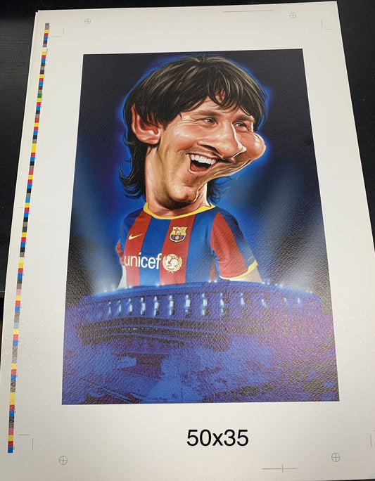 Caricature de Messi 50x35