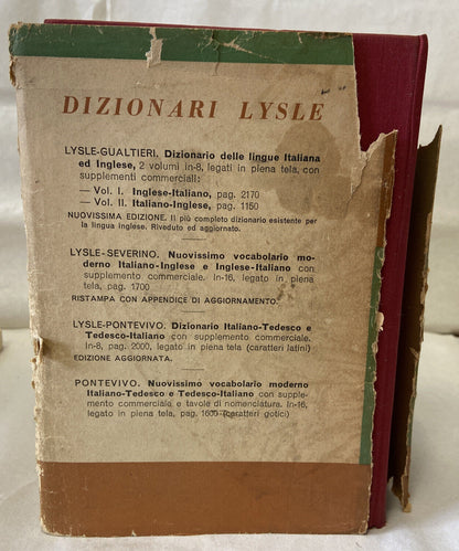 Dictionnaires Lysle italien-allemand par Lysle et Pontevivo