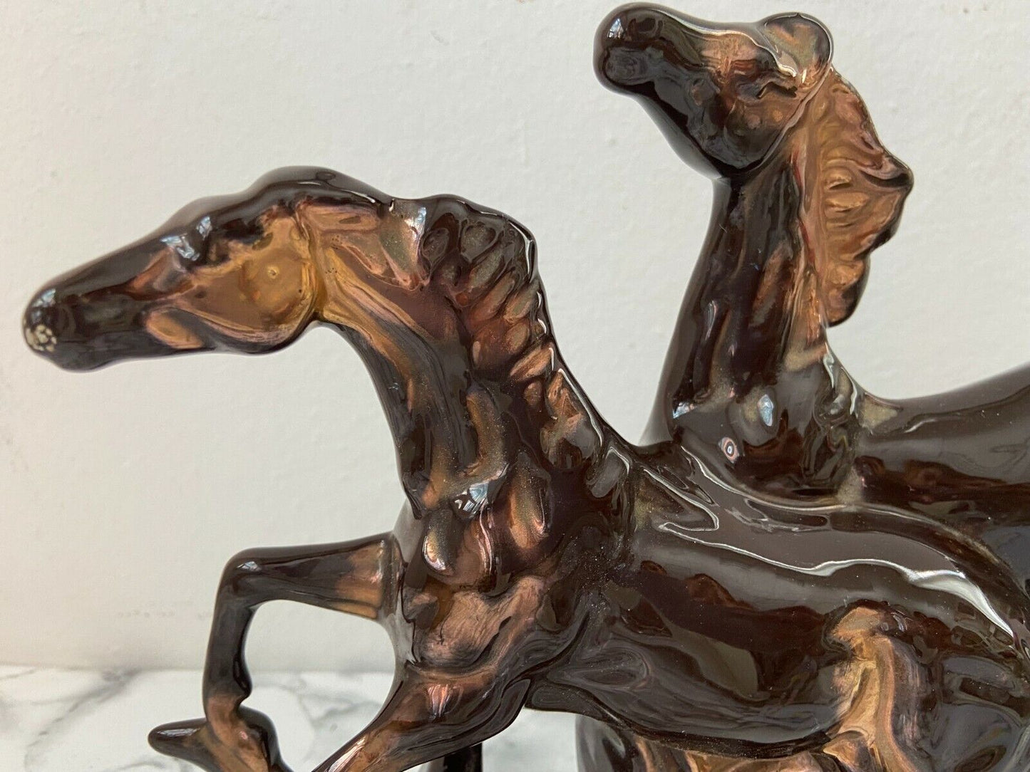 Arte e antiquariato - oggettistica - Statua cavalli rampanti Porcellana