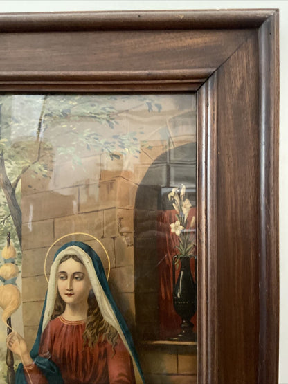 Stampa Antica - La Sacra Famiglia 50x70cm Con Cornice