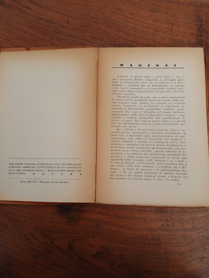 DOSTOJEVSKIJ, E. Thurneysen, Doxa Ed., Trans. Otto Rosenthal