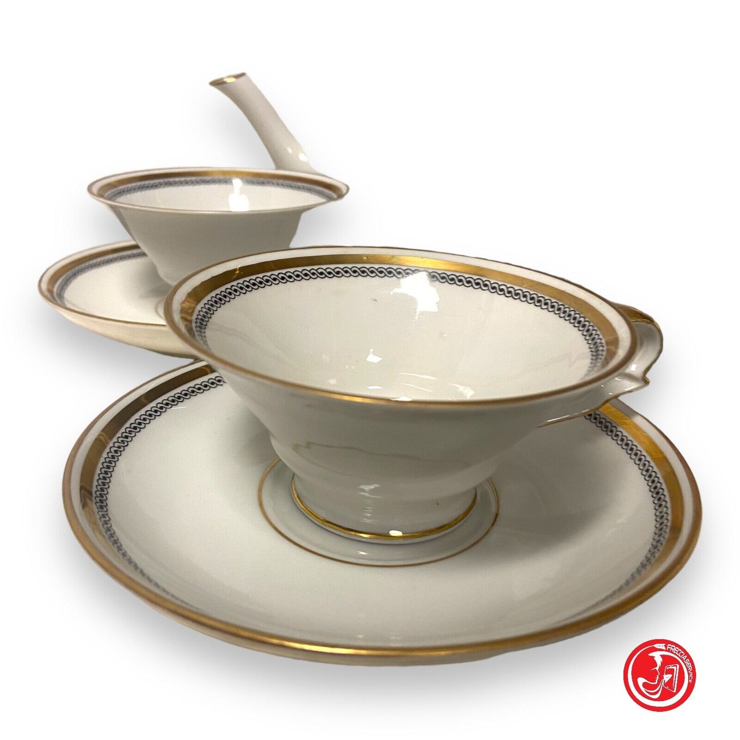 Set da the in ceramica Richard Ginori in stile impero