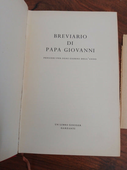 Bréviaire de Papa Giovanni, Garzanti, 1966 + Article Vintage