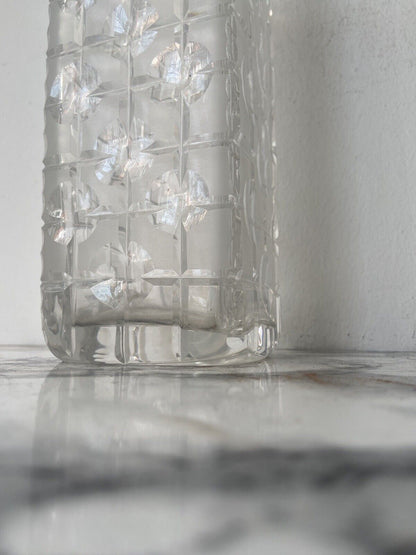 Semi-frosted crystal vase