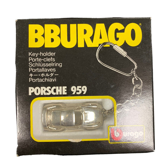 Vintage Burago Porsche 959 key ring