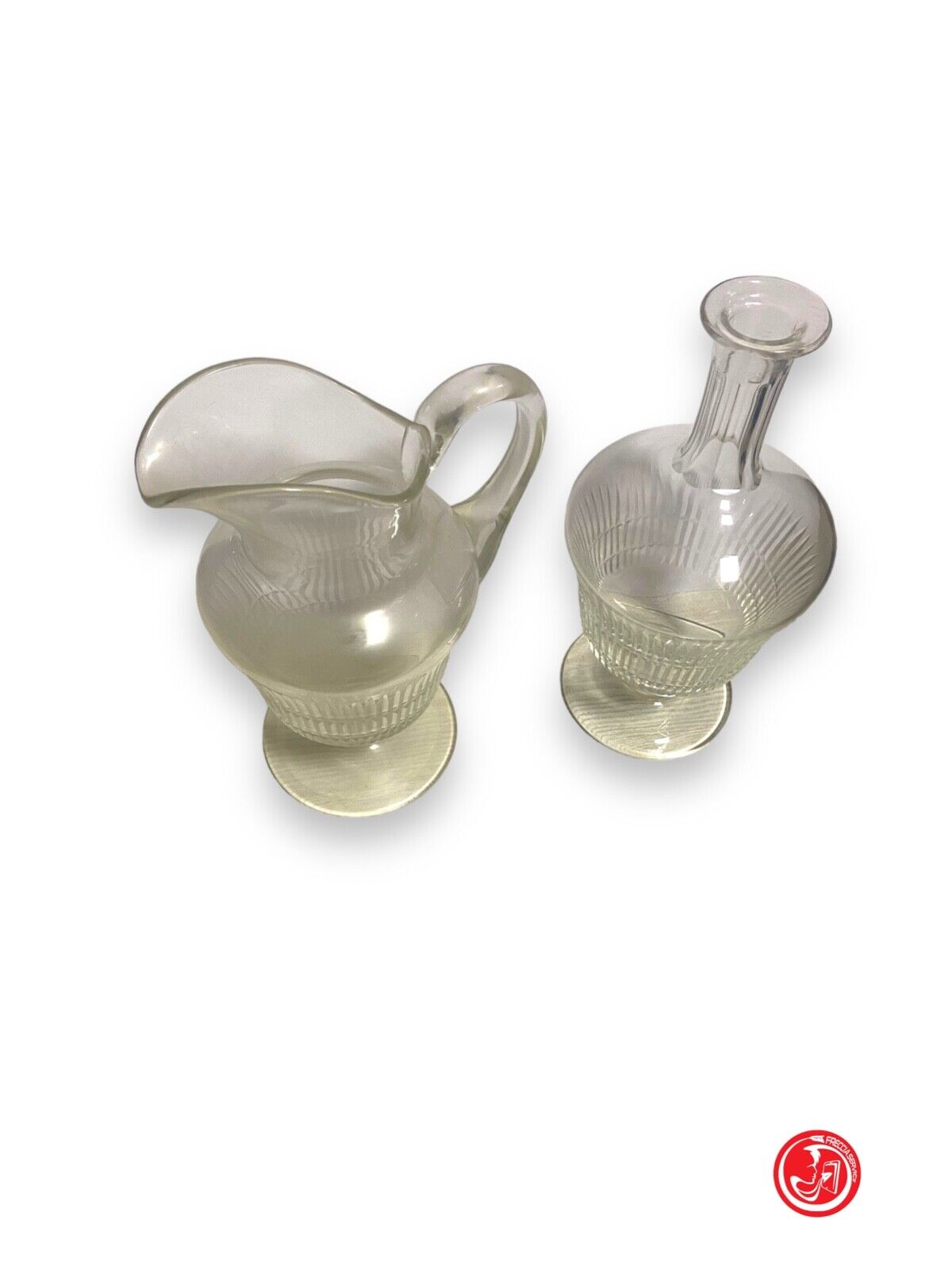 Ensemble de 6 verres en cristal (pièces au total : 24) avec carafe à vin et à eau