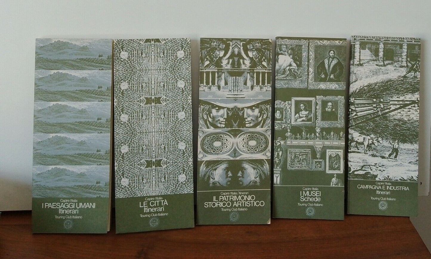 COMPRENDRE L'ITALIE n. 5 volumes monographiques, Touring Club Italiano, 1977-81