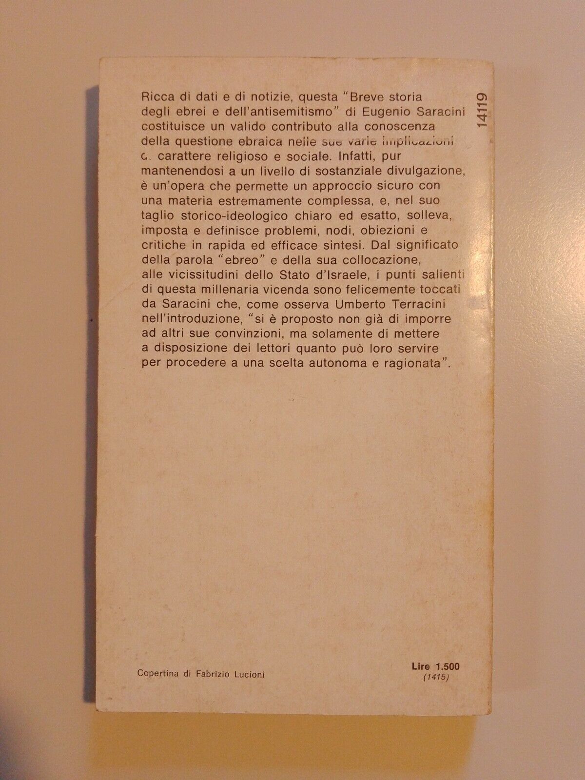 BREVE STORIA DEGLI EBREI E DELL’ANTISEMITISMO Eugenio Saracini PRIMA EDIZIONE