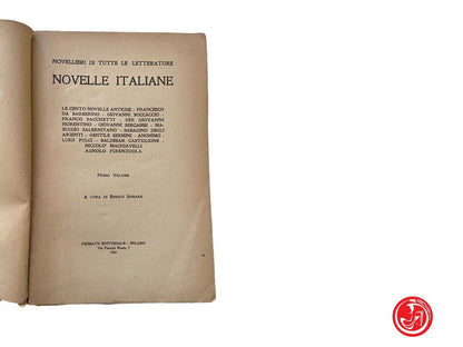 Novelle italiane - PRIMATO EDITORIALE - MILANO, 1921