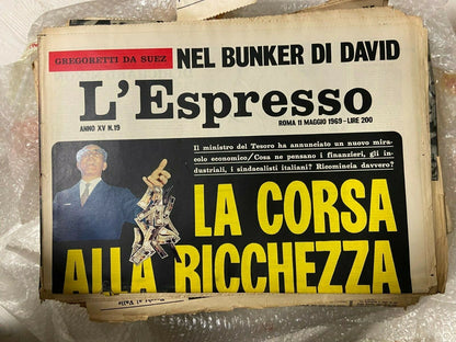 L'Espresso -  giornali antichi - anni '69/'71/'72/'73