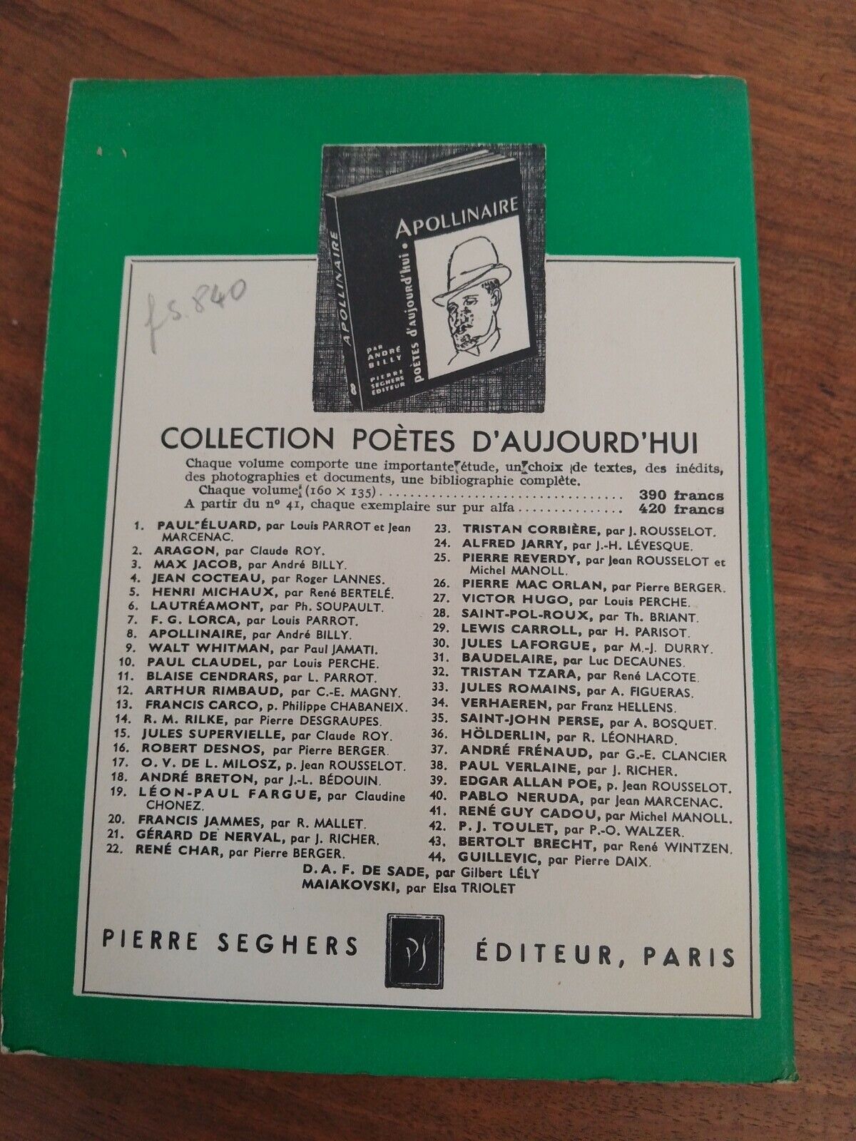 Tresor de la Poesie Populaire, C.Roy, Seghers Ed., 1954