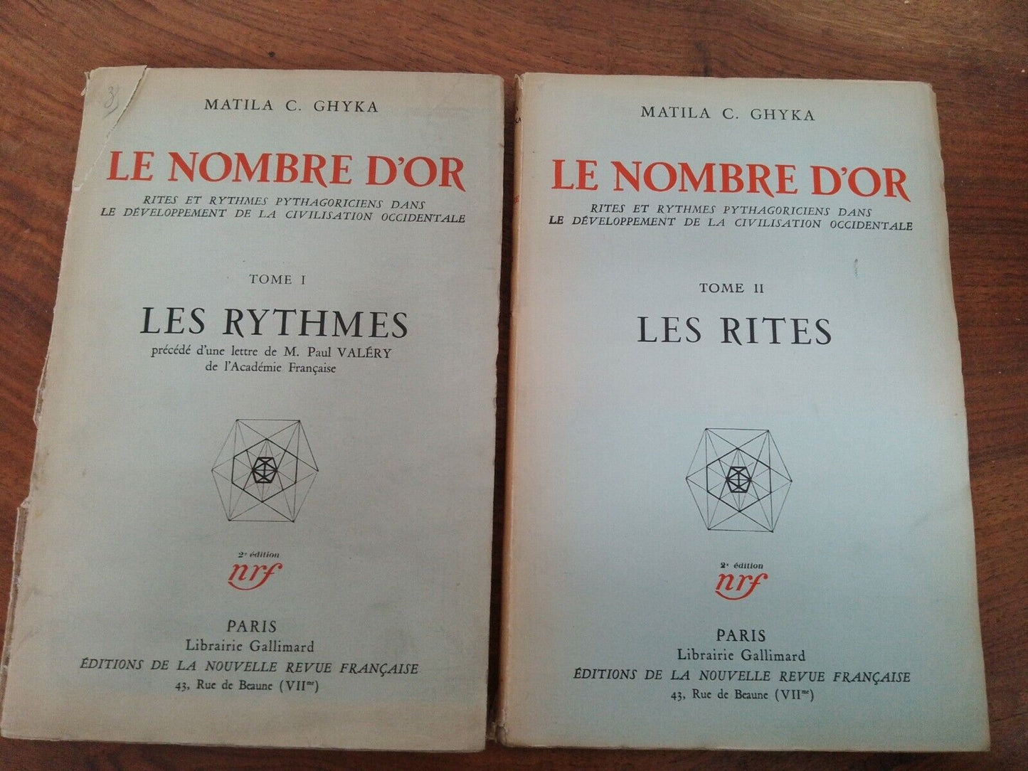 Le nombre d'or, M.C. Ghika, Tome I-II, Gallimard, RARO