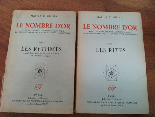 Le nombre d'or, M.C. Ghika, Tome I-II, Gallimard, RARO