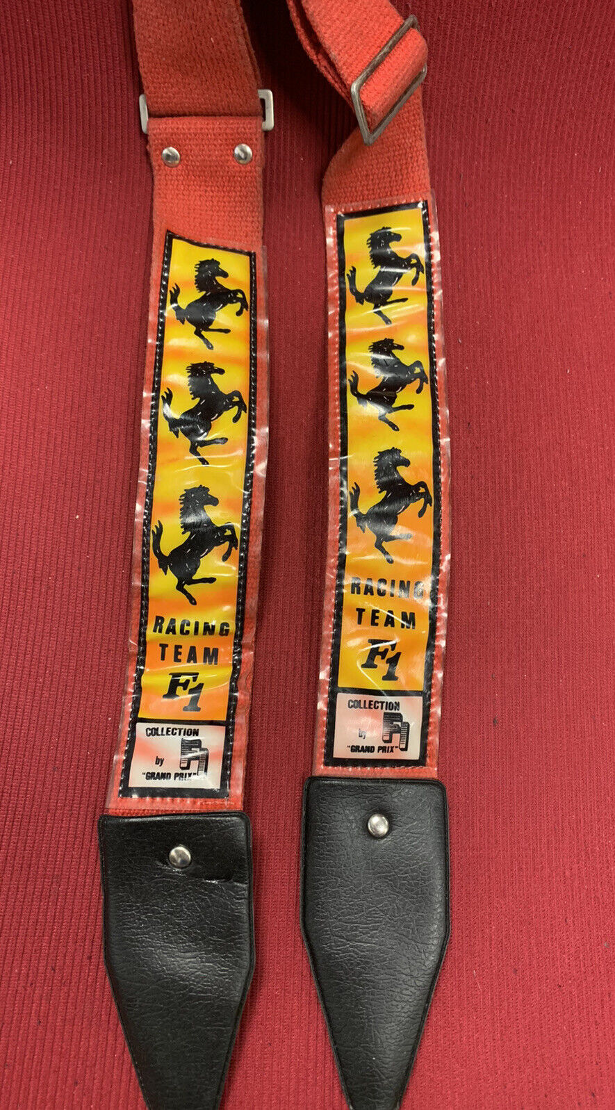 Vintage F1 grand prix camera shoulder strap