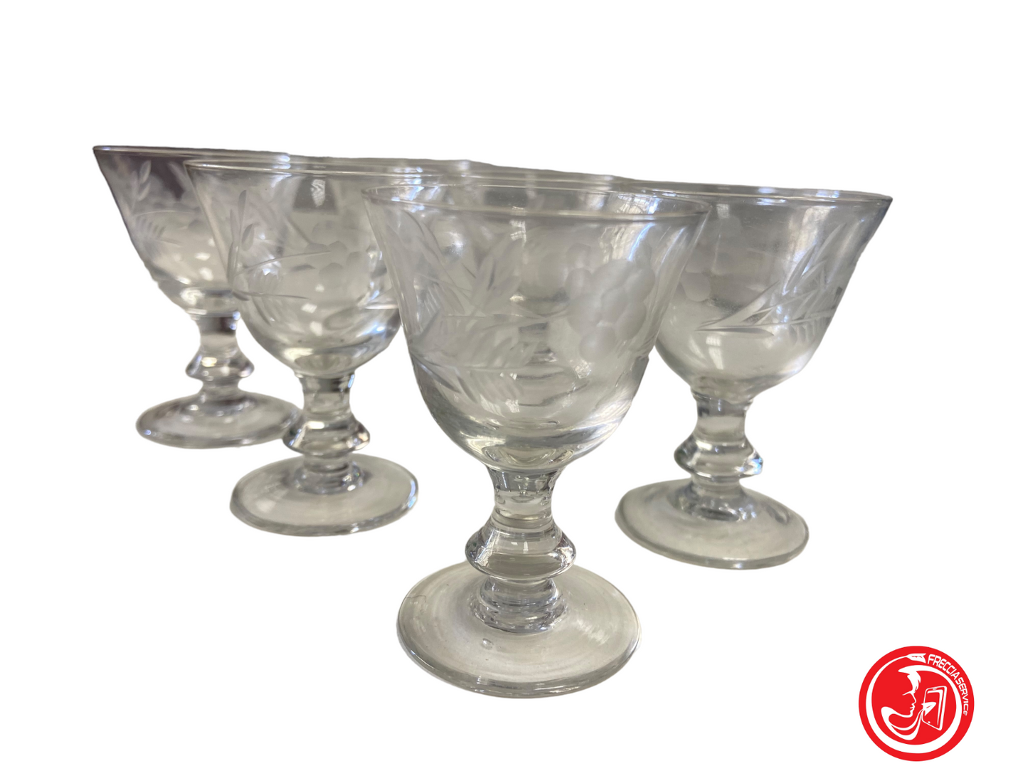 Set of 6 crystal glasses