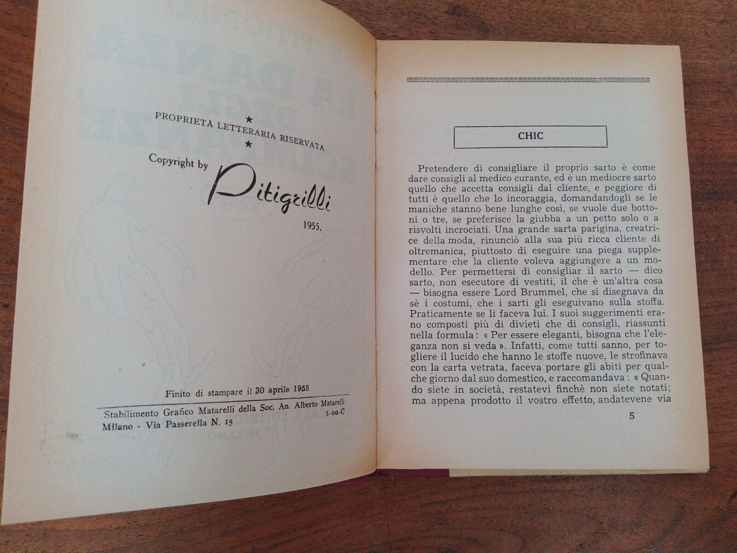 La danza degli scimpanzé, Pitigrilli, Sonzogno, 1955