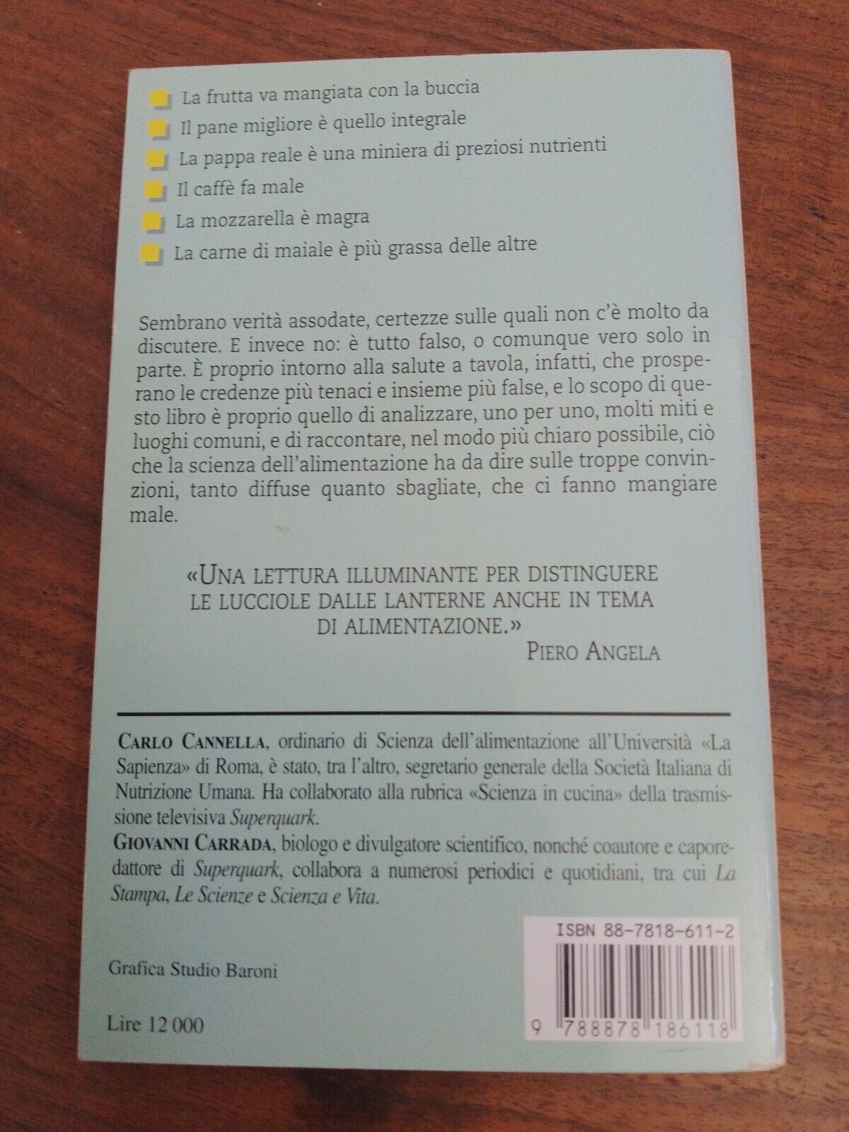 I MITI DELL'ALIMENTAZIONE, Cannella - Carrada, ed. TEA, 1999