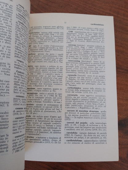 Dictionnaire de mots nouveaux (1964 - 1984) par Cortelazzo-Cardinale, Loescher 1986