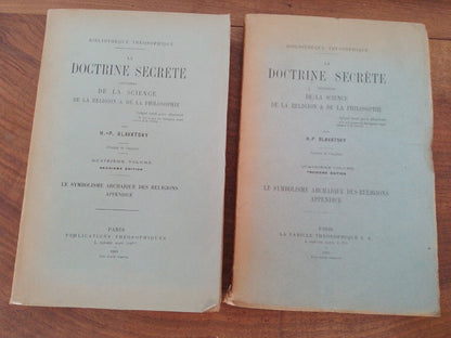 La Doctrine Secrete - le symbolisme... 2 Vol.- H.P. Blavatsky - 1919-25 Raro