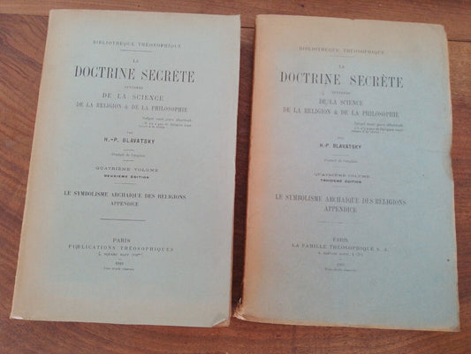 La Doctrine Secrete - le symbolisme... 2 Vol.- H.P. Blavatsky - 1919-25 Raro