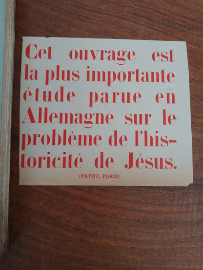 Le Mythe de Jésus, A. Drews, Ed. Payot, 1926