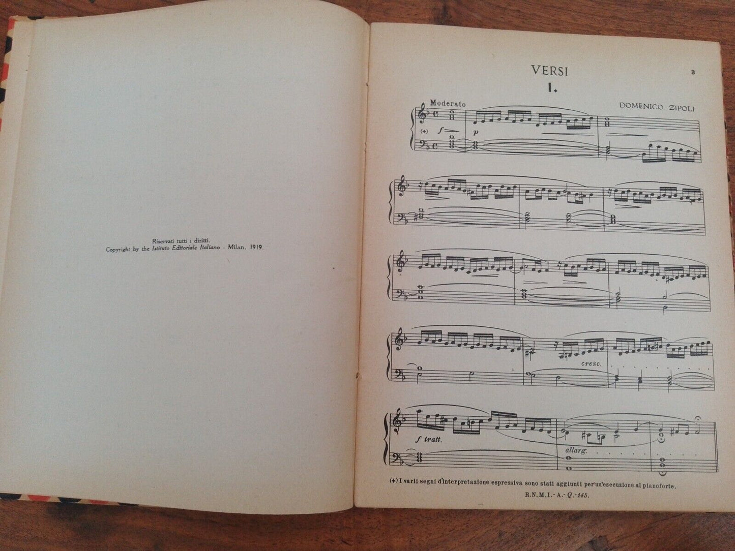 Zipoli, Compositions, 1919 Rare