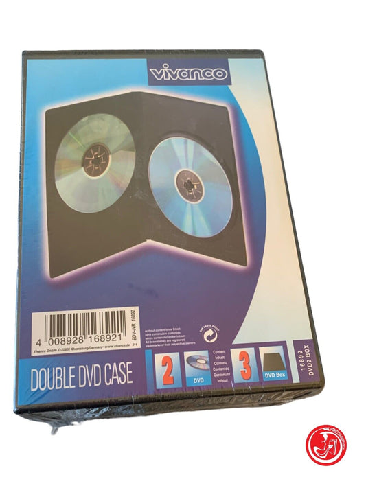 DOUBLE DVD CASE VIVANCO 3 PEZZI