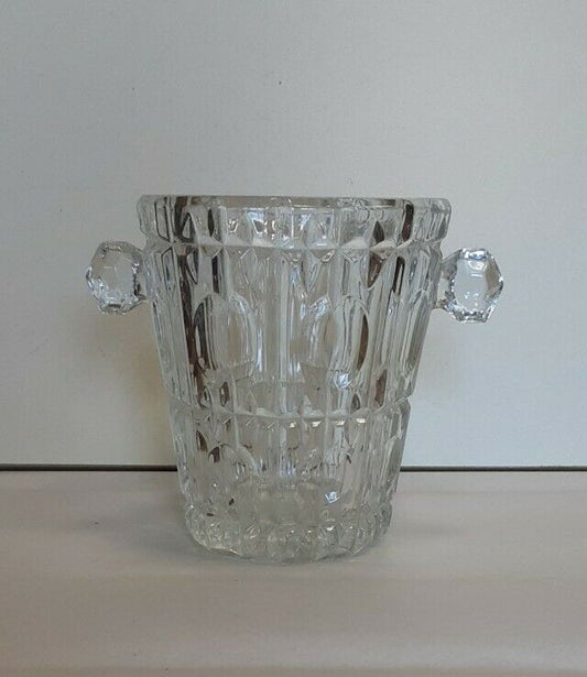 PRECIOUS LARGE HEAVY SOLID CRYSTAL VASE PRESTIGE ART