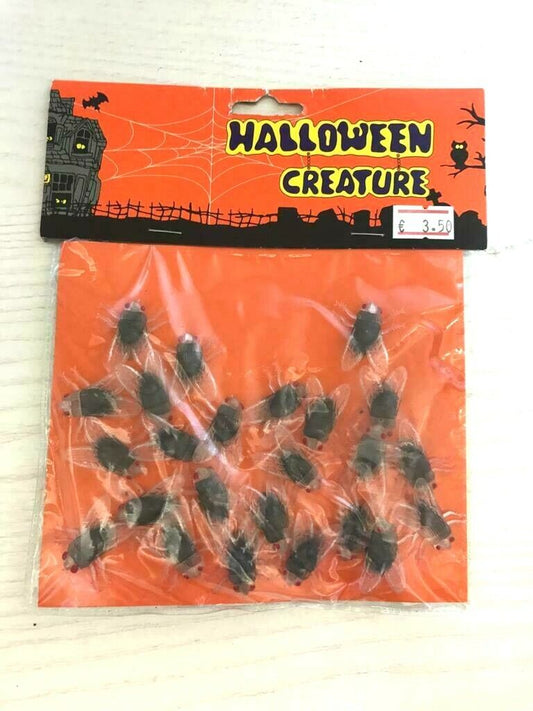 MOUCHES EN CAOUTCHOUC 24 PCS. HALLOWEEN