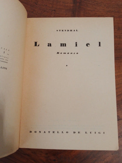 Stendhal - Lamiel - I Capolavori del passato - 1944