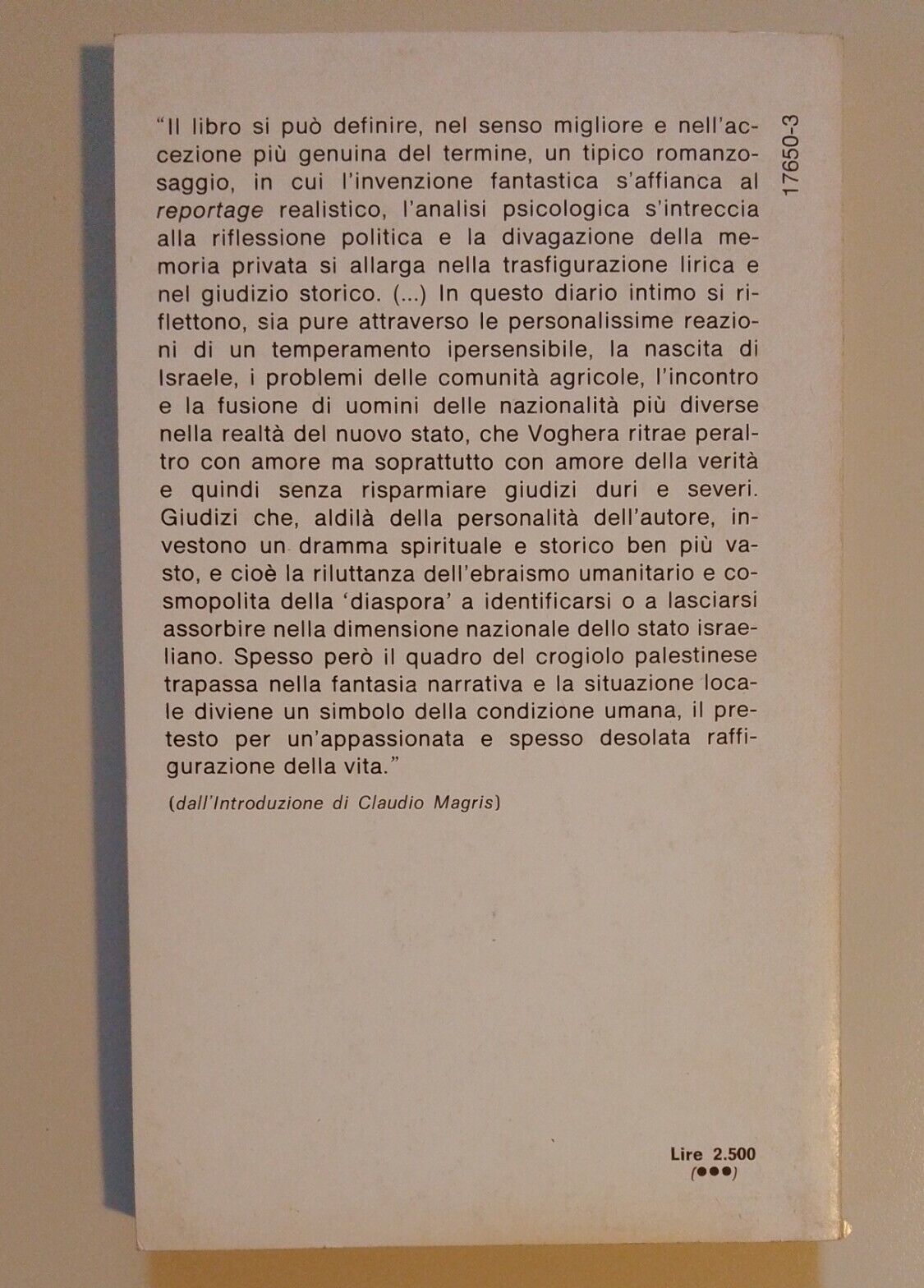 Giorgio Voghera - Carnet d'Israël - Oscar Mondadori, pp. 189-1980