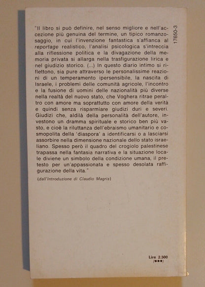 Giorgio Voghera - Notebook of Israel - Oscar Mondadori, pp. 189 - 1980