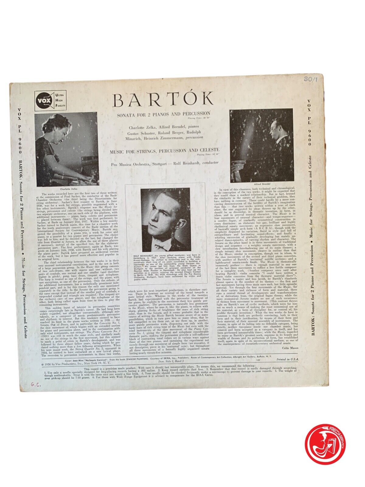 Béla Bartók - Pro Musica Orchestra Stuttgart, Rolf Reinhardt