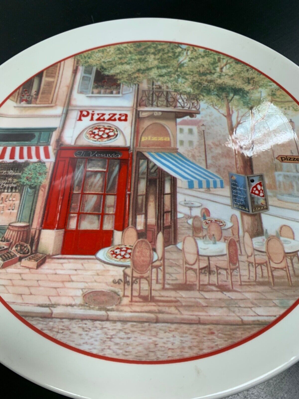 Assiette à pizza en céramique fabriquée en Italie