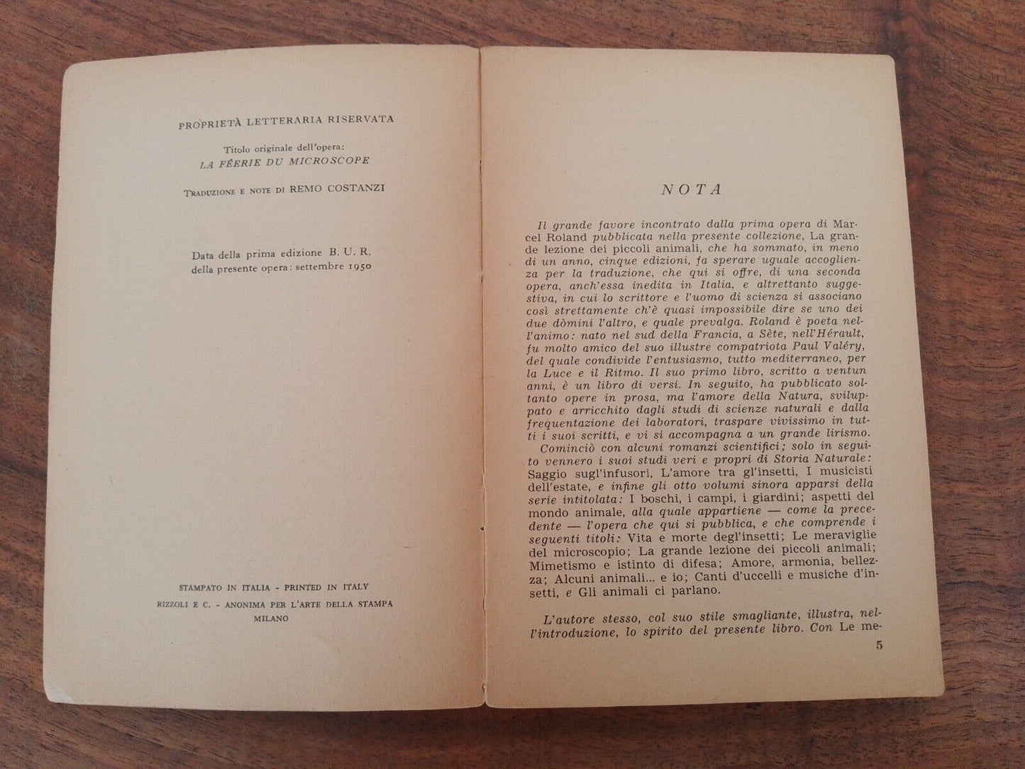 Le meraviglie del microscopio, M.Roland,  BUR, 1950