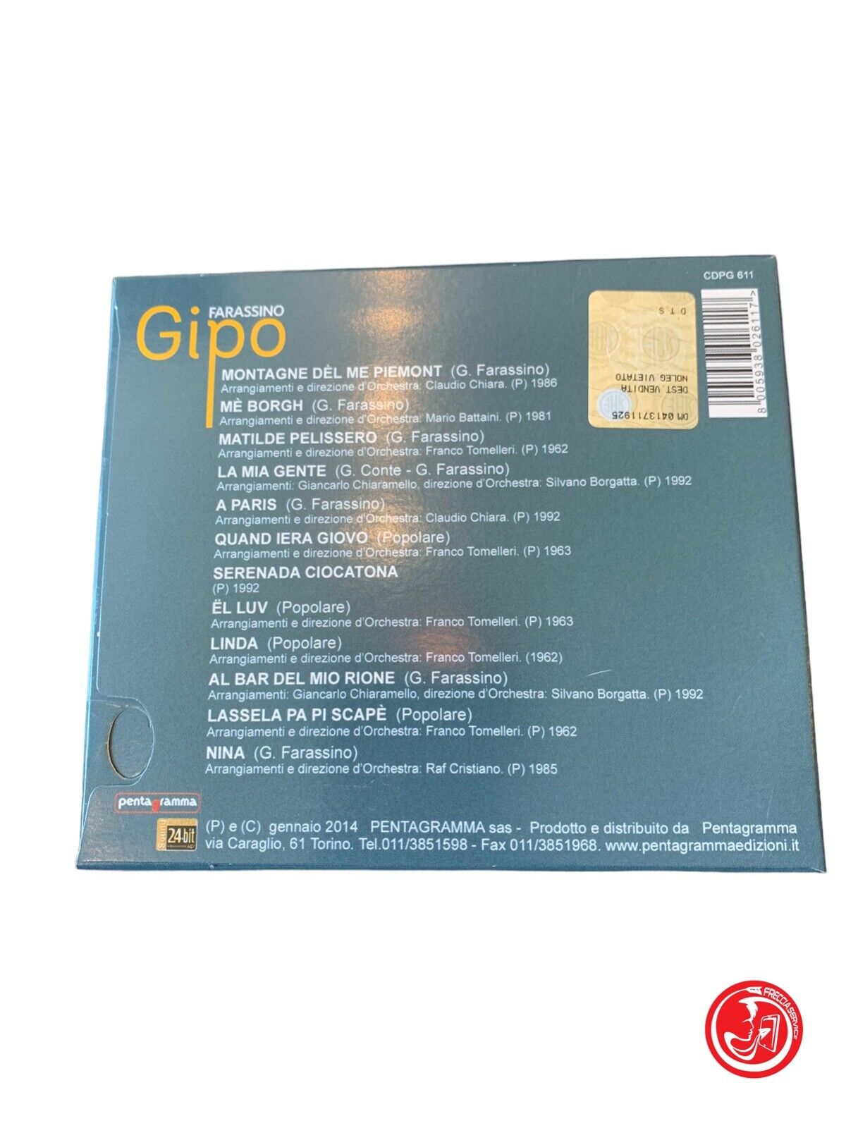 Gipo Farassino - Les plus belles chansons Cd1