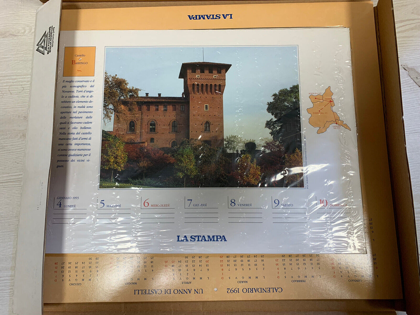 1992 Calendar Printing a year of castles