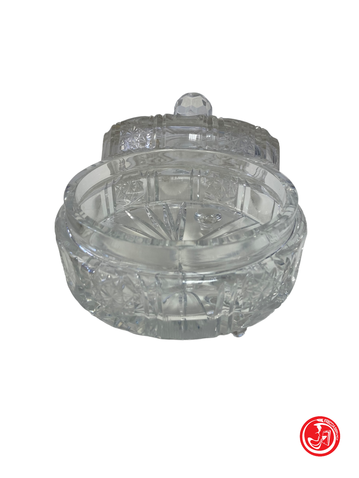 Glass storage container with lid