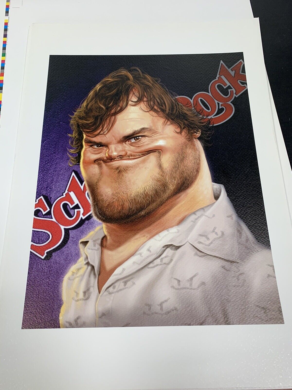 Stampe caricature Jack Black - School of Rock 42x30