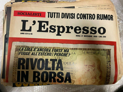 L'Espresso -  giornali antichi - anni '69/'71/'72/'73