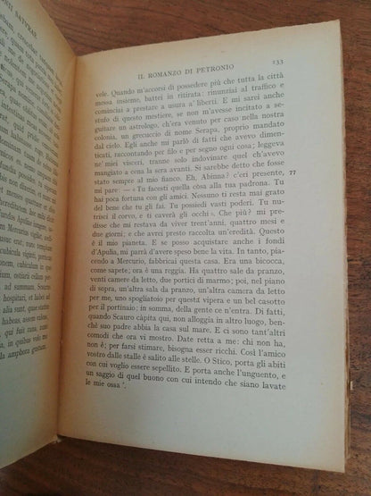 Le roman satirique de Petronio Arbitro, Sansoni, 1930 + article