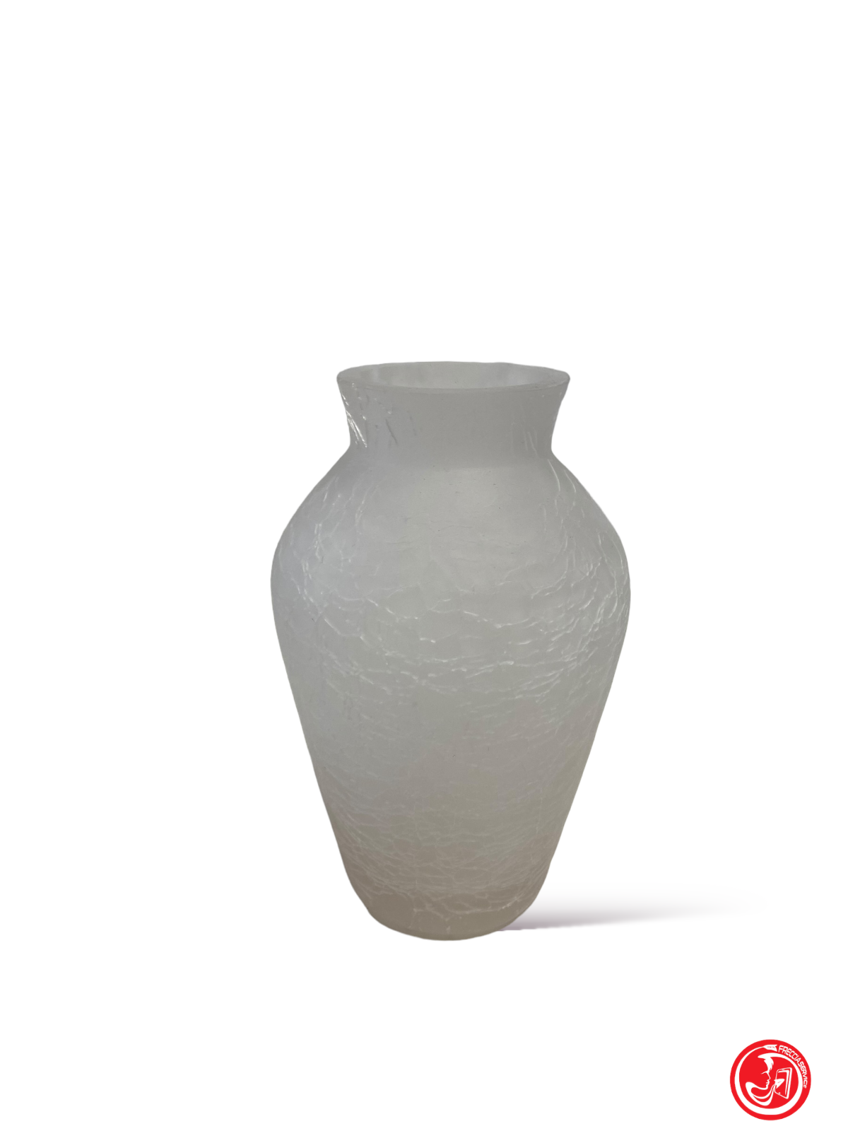 Vase en verre satiné