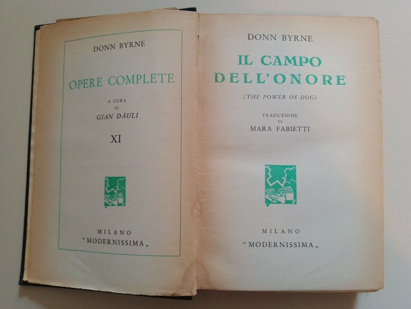 1930 D.Byrne,  IL CAMPO DELL'ONORE, LA MODERNISSIMA - GIAN DAULI -1930