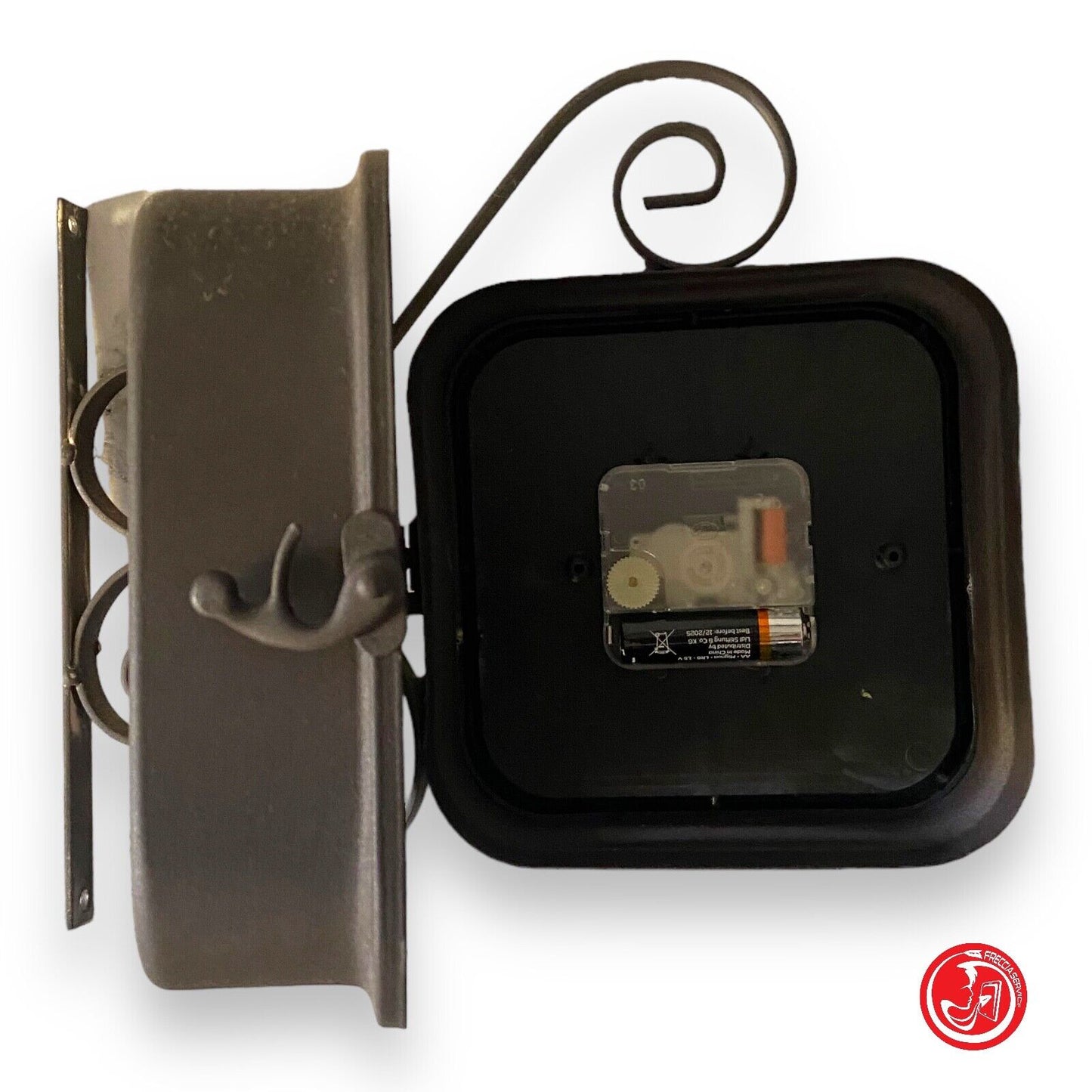 Horloge double avec support mural et double batterie 