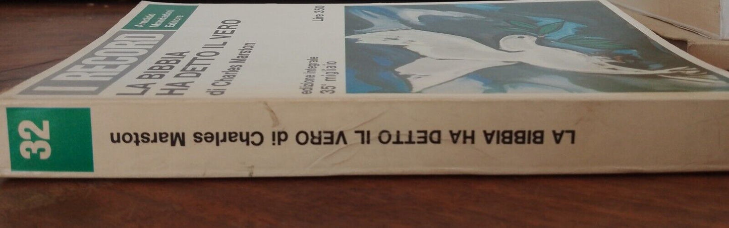 La Bibbia ha detto il vero, C. Marston, I RECORD MONDADORI - 1967