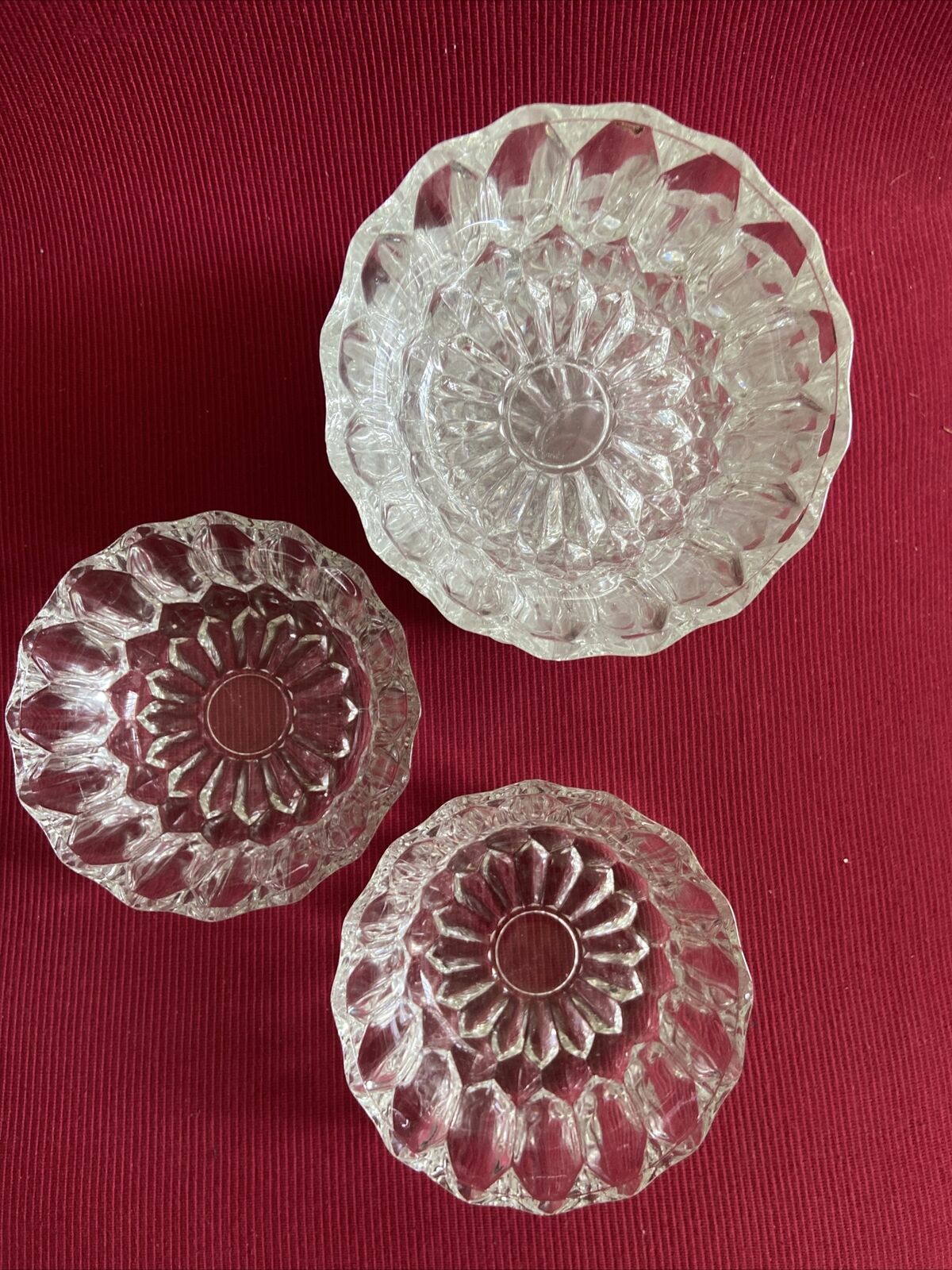 Plateau et 6 tasses en verre cristal